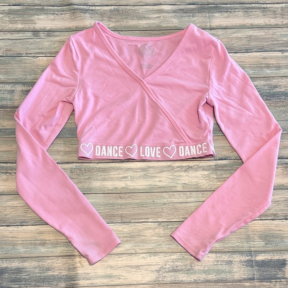 SO Pink Dance Love Crop Top